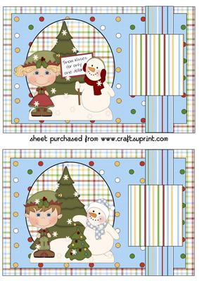 2 Christmas Snowmen Toppers 1