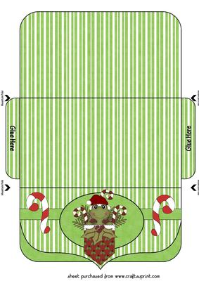 Green Christmas Frog Money/voucher Wallet 1