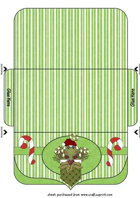 Green Christmas Frog Money/voucher Wallet 2