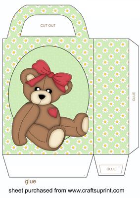 Sweet Floral Teddy Gift Bag 1