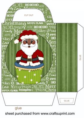 Green Christmas Cupcake Gift Bag 2