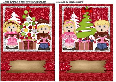 2 Red Carol Singers Card Fronts