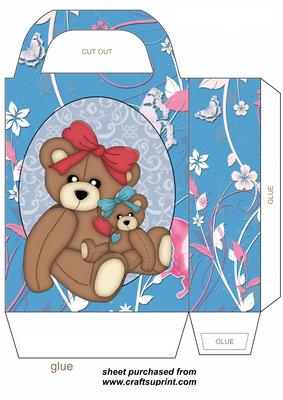 Cute Teddy Butterfly Gift Bag 1