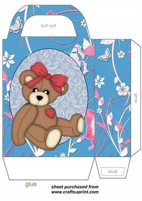 Cute Teddy Butterfly Gift Bag 4