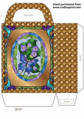 Floral Stained Glass Gift Bag 1