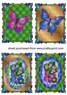 4 Floral Butterfly Toppers