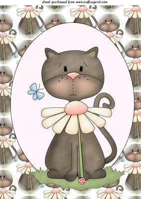 Cute Floral Cat Topper 5