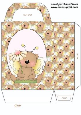 Floral Teddy Gift Bag 4