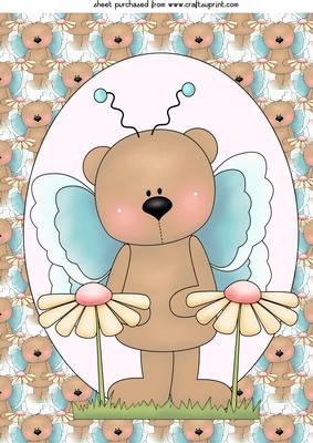 Cute Floral Bear Topper 1