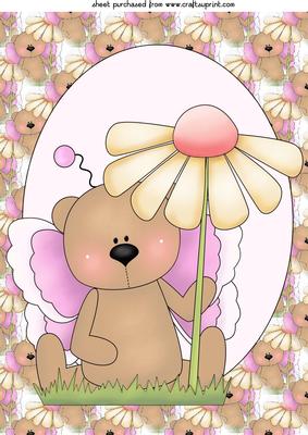 Cute Floral Bear Topper 3