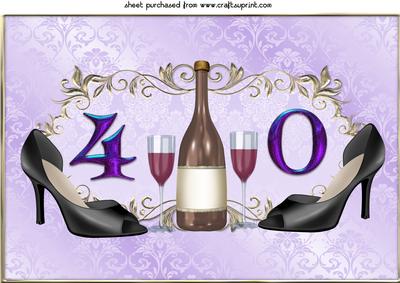 Female Age 40 Birthday Topper