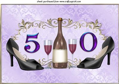 Female Age 50 Birthday Topper