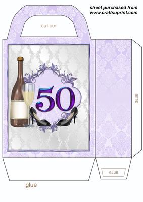 Age 50 Champagne and Shoes Gift Bag