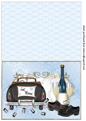 Male Civil Wedding Cut and Fold Card 2