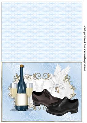 Male Civil Wedding Cut and Fold Card 3