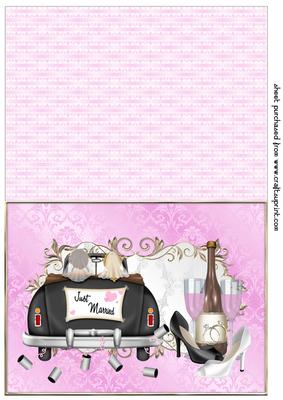 Female Civil Wedding Cut and Fold Card 1