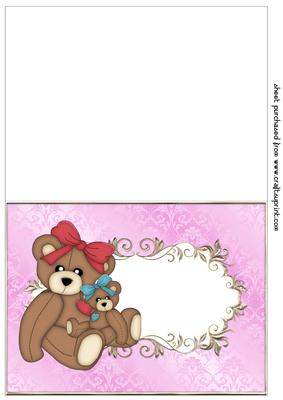 Cute Bear Cut and Fold Card 2
