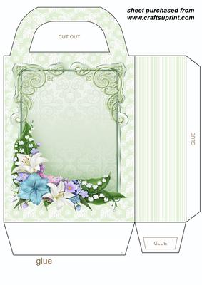 Green Floral Gift Bag