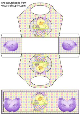 Easte Chick Gift Basket with Topper/bookmark 4