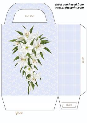Blue Ester Lilies Gift Bag 2