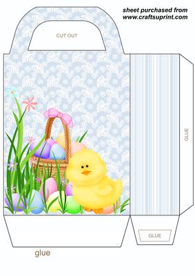 Blue Easter Chick Gift Bag