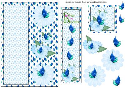 Blue Butterfly Bless My Blooms Bookmark Card Front