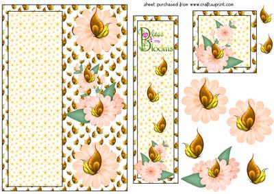 Yellow Butterfly Bless My Blooms Bookmark Card Front