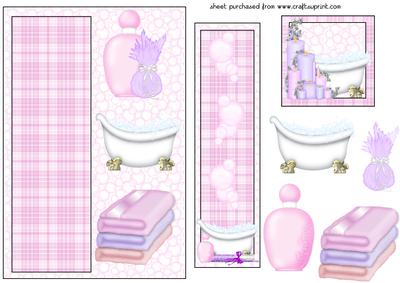 Pink Pamper Me Bookmark Card Front