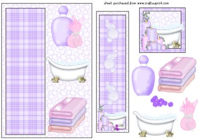 Purple Pamper Me Bookmark Card Front