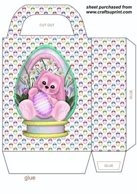 Pink Easter Bunny Gift Bag 2