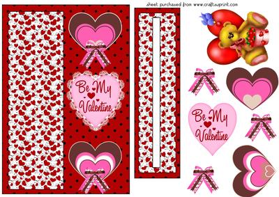 Valentines Bear Slider Card Front