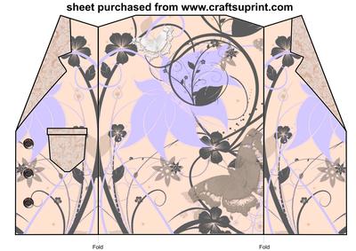 Beige Butterfly Jacket Card Blank 1