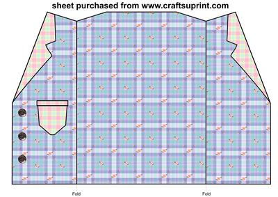 Blue Ditsy Floral Jacket Card Blank