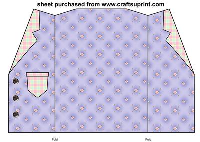 Lilac Ditsy Floral Jacket Card Blank