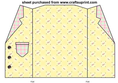 Yellow Ditsy Floral Jacket Card Blank