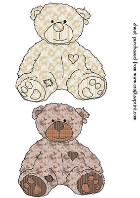 2 Browns Fabric Teddy Toppers