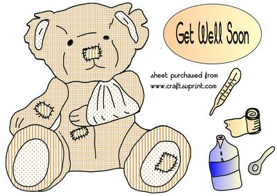 Beige Get Well Soon Fred Bear