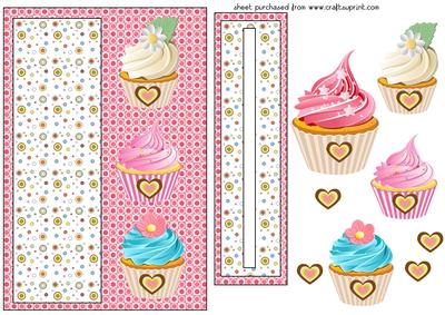 I Love Cupcakes Slider Card Front