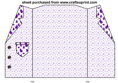Purple Floral Butterfly Jacket Card Blank