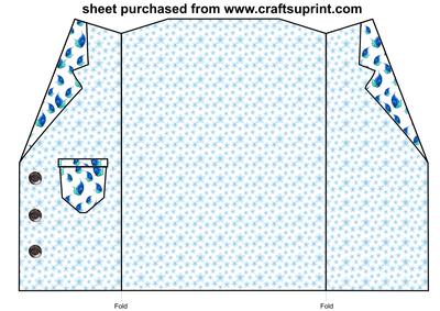 Blue Floral Butterfly Jacket Card Blank