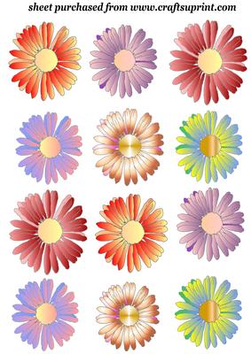 Daisy Topper/embellishment Sheet
