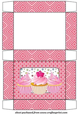 Pink Cupcake Themed Gift Box 3