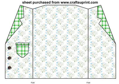 Blue Floral Jacket Card Blank