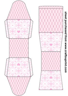 Pink Hearts Favour Box 7