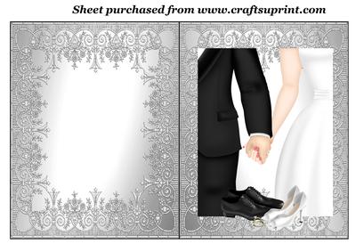 Beautiful Wedding Cut and Fold Card