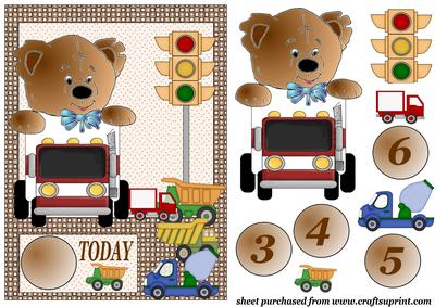 Birthday Bear Age 3-6 Card Front