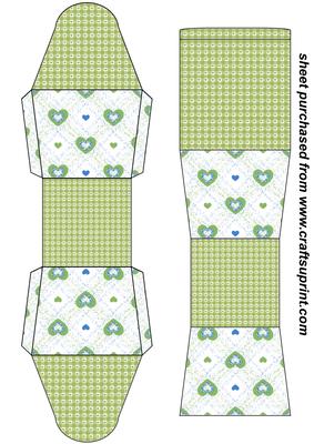 Green Hearts Gift/favour Box 1