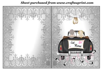 Female Civil Wedding Car Card