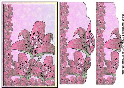 Textured Lilies Side Stacker Card Front 7