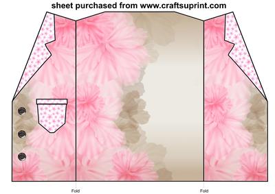 Pink Floral Jacket Card Blank